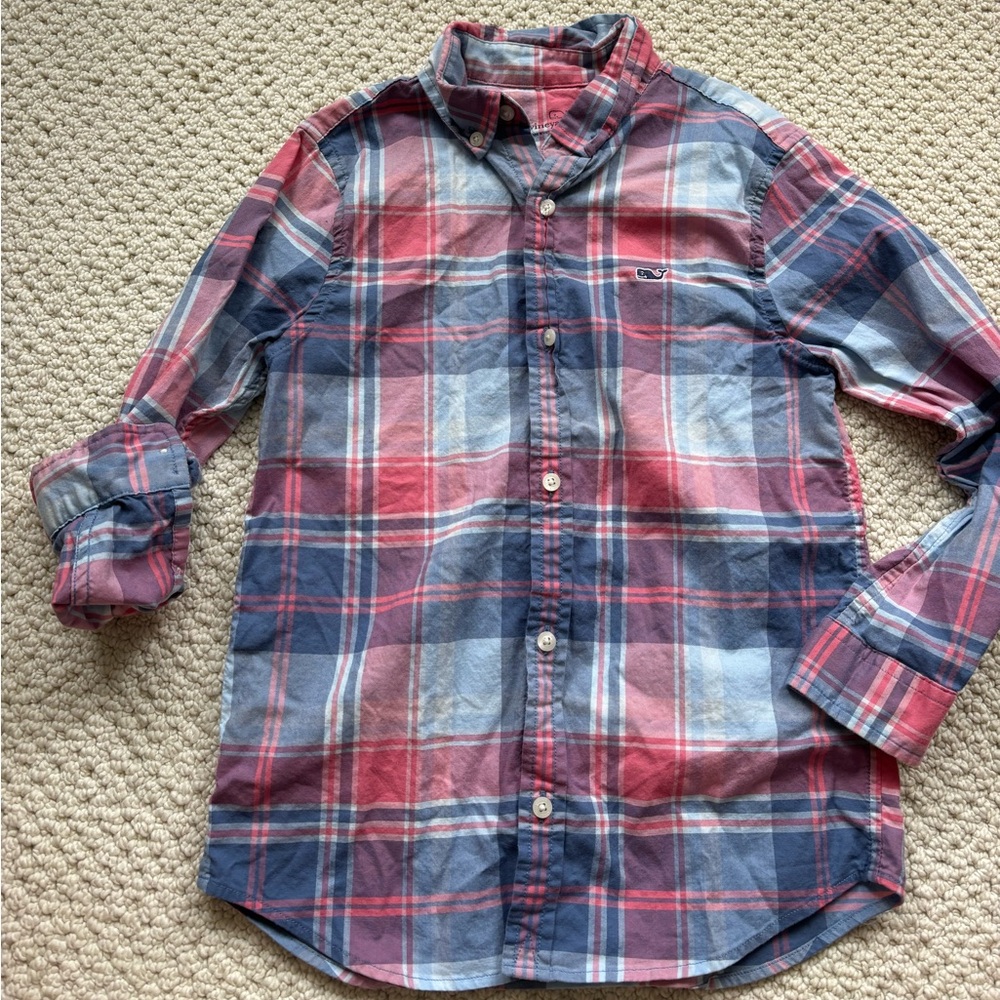 Vineyard Vines kids Plaid button down, size 7